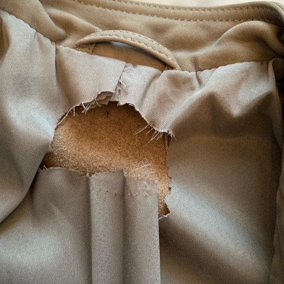 Grey leather moto jkt with silver zippers, super soft, great neutral size S - Picture 8 of 11